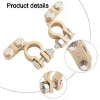 2 x Battery Pole Terminals with Clear Labels