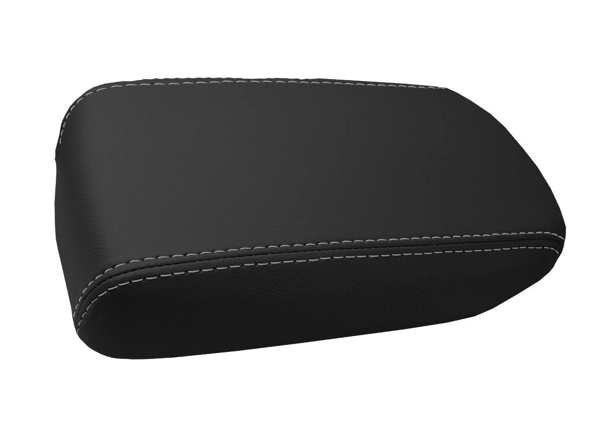 Leather Console Lid Armrest Cover for Toyota Corolla (2009–2013) Gray Stitch