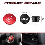 Alloy Engine Start Button + Cigarette Lighter Trim for Mazda 3 CX-3 (2014-2021)