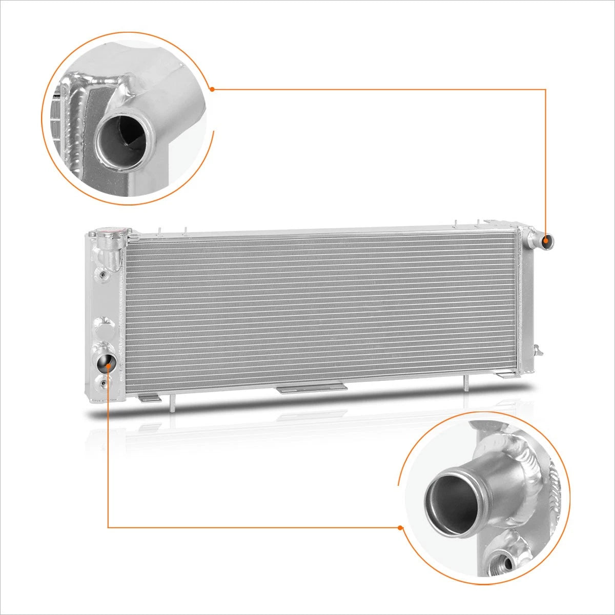 3-Row Aluminum Cooling Radiator for Jeep Cherokee/Comanche (1991–2001)