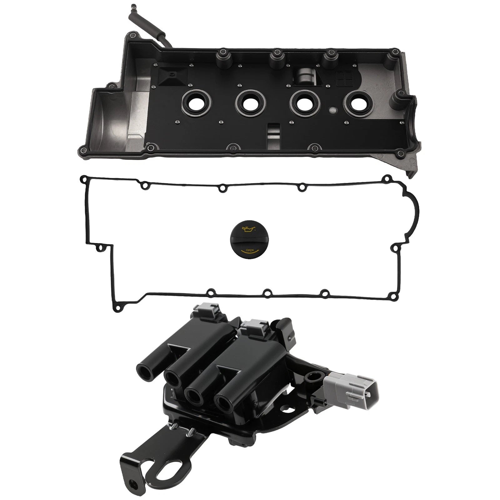 Valve Cover w/ Coil for Hyundai Elantra/Tiburon Kia Spectra 2.0L (2004–2009) UF419