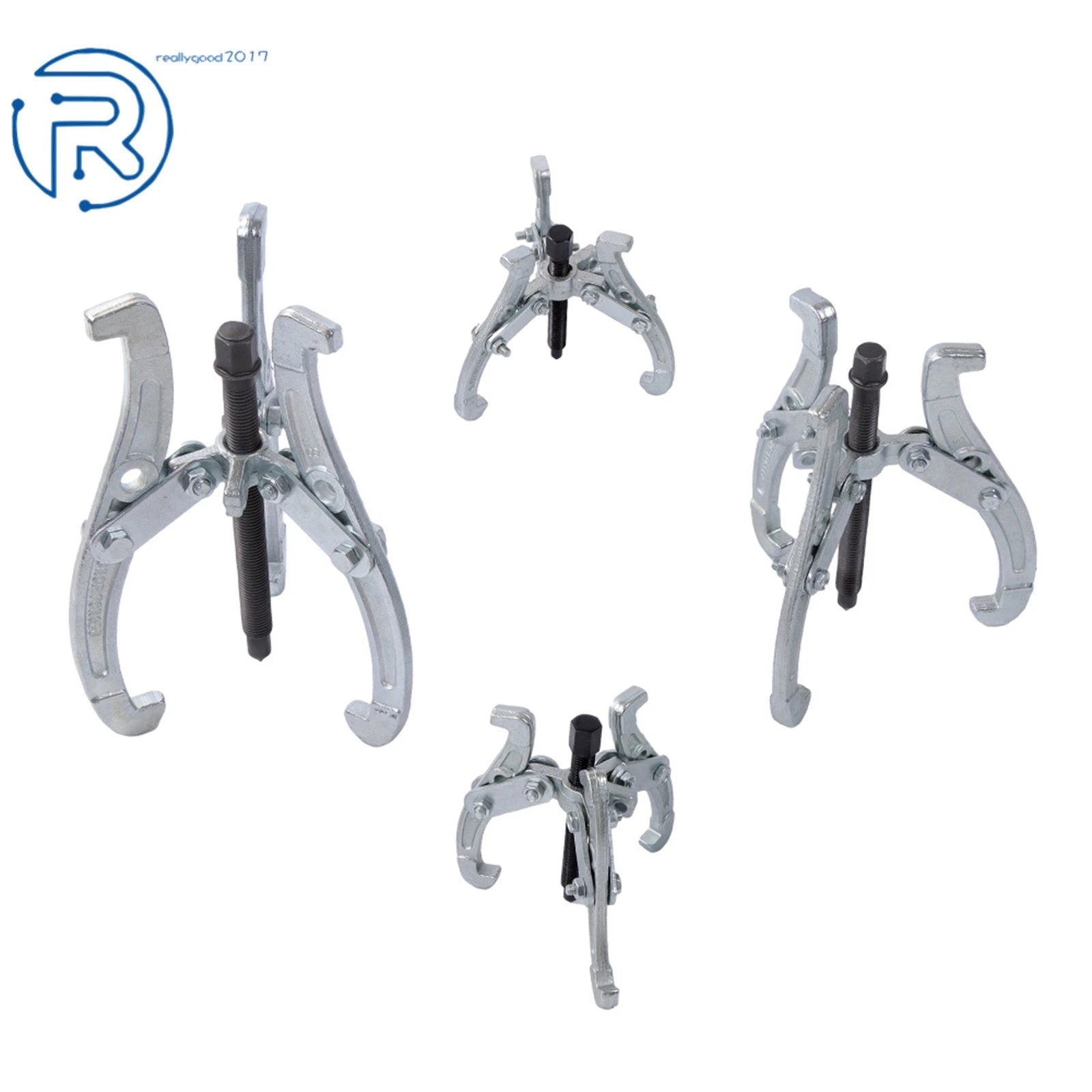 Set of 4 Gear Pullers 3" 4" 6" 8" 3 Jaw Bearing Pulley Tool