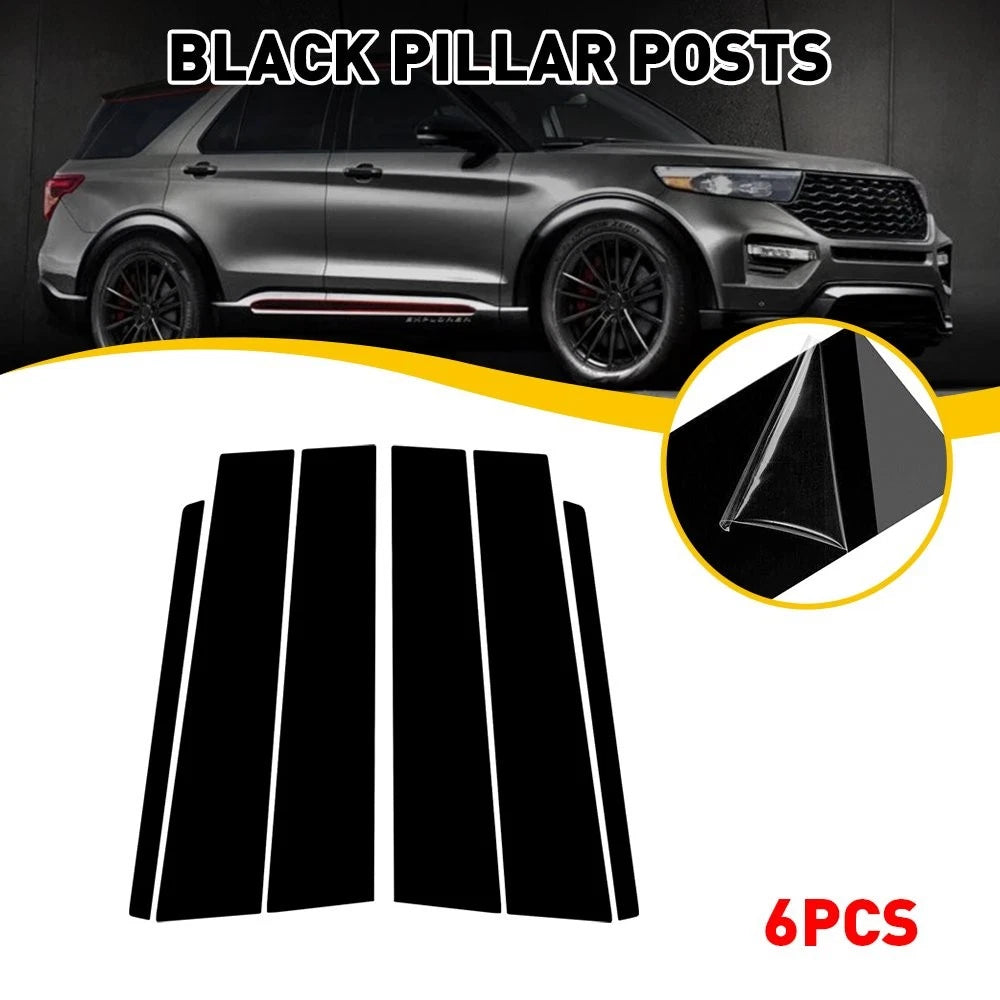 Pillar Post Window Cover Trim for Ford Explorer (2011–2019) Black
