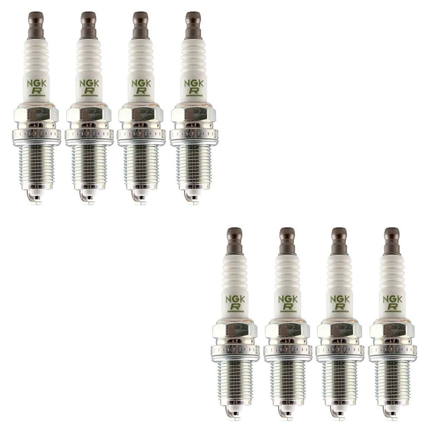 Set of 8 NGK V-Power Spark Plugs for Porsche Maserati Land Rover V8