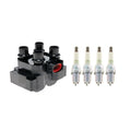 Hitachi Ignition Coil & 4 NGK Platinum Spark Plugs for Mazda 626 (1998–2002)