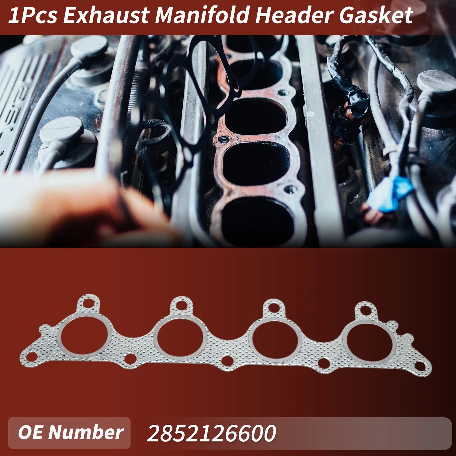 Exhaust Manifold Header Gasket for Hyundai Accent (1996–2011) No. 2852126600