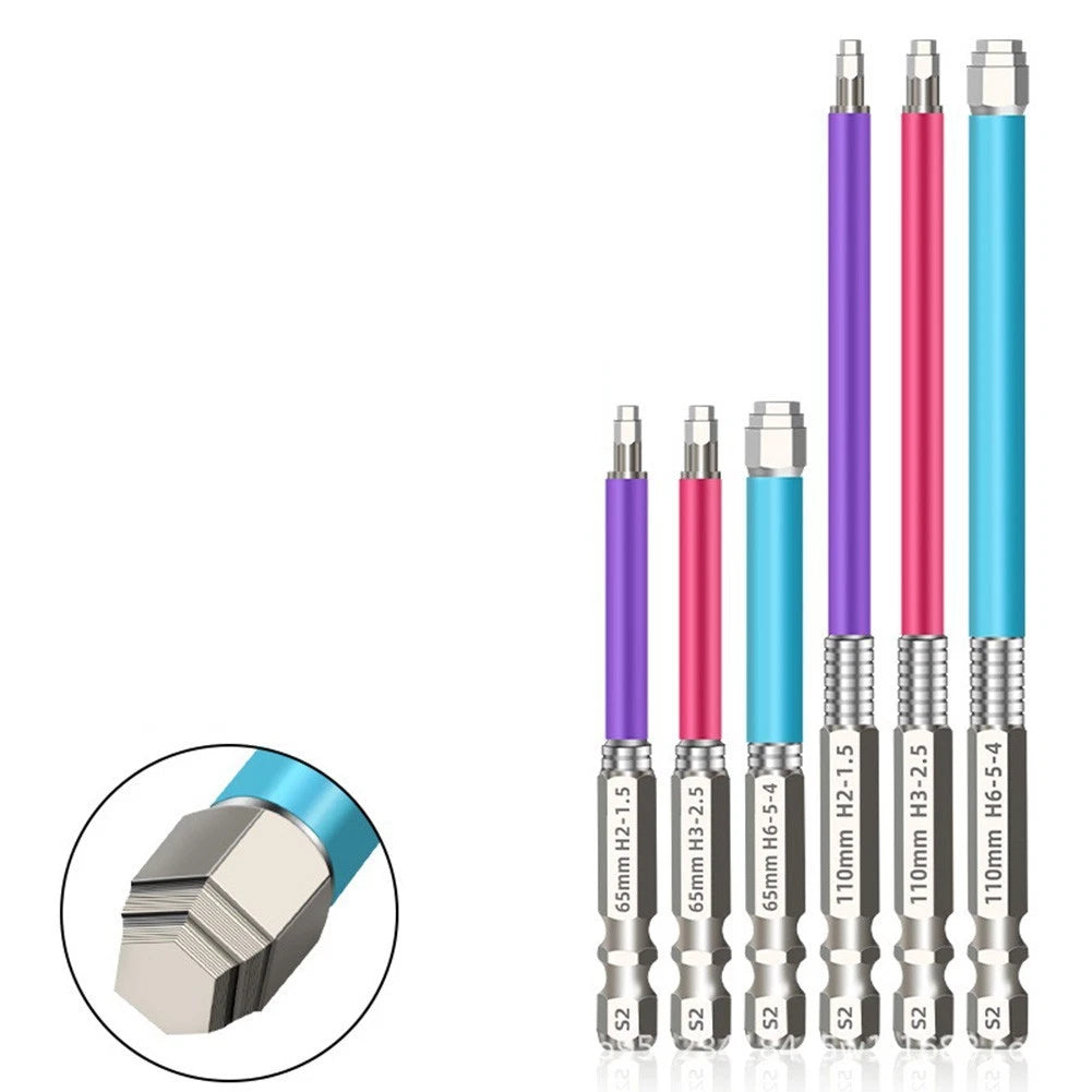 Hex Shank Electric Screwdriver Bits Set of 2 (65mm & 100mm) for Power Tools