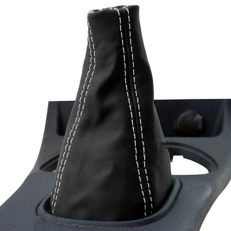 Leather Manual Shift Boot for Chevrolet Cobalt (2005–2010) White Stitch