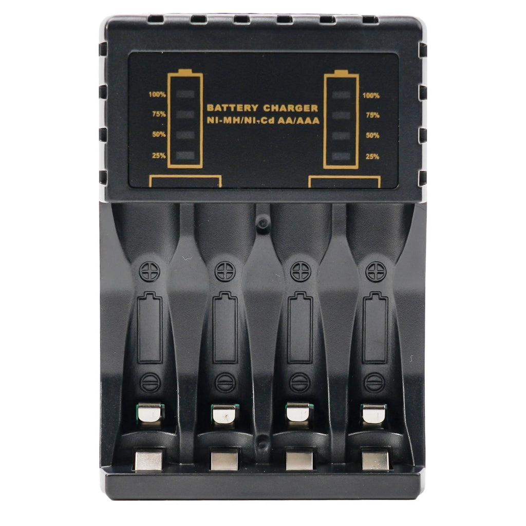 4-Slot Charger for AA AAA NICD NIMH Rechargeable Batteries