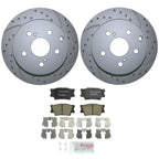 Rear Brake Kit with 281mm Drilled Rotors & Bosch Pads for HS250h RAV4 (2010–2012)