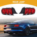1 Pair OLED Tail Lights Assembly for Ford Mustang (2015–2016) Black