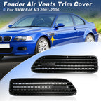 Side Fender Air Vents Trim Cover for BMW E46 M3 (2001–2006) Matte Black