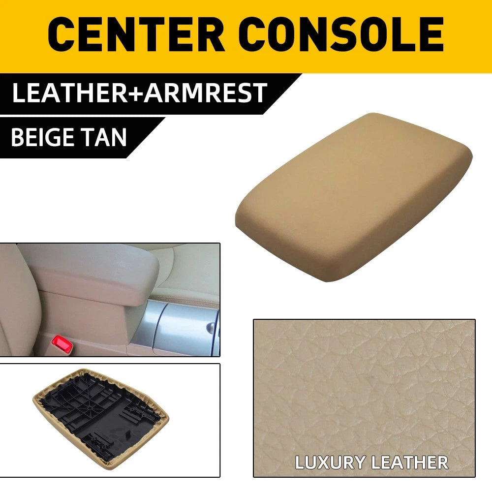 Center Console Armrest Lid Cover for Toyota Highlander (2008–2013) Beige