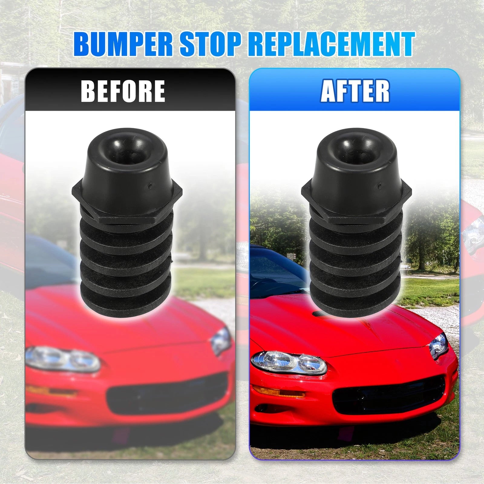 Front Hood Adjust Bumper Stop w/ Rubber Cap for Chevrolet Camaro (2010–2015)