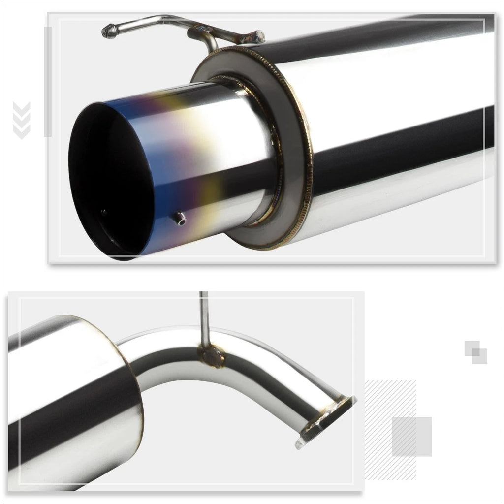 Dual 4.5" Burnt Tip Muffler Catback Exhaust System for Honda Accord V6 (1998–2002)