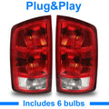 Tail Light Assembly for Dodge Ram 1500 2500 3500 (2002–2006) - Right, Chrome