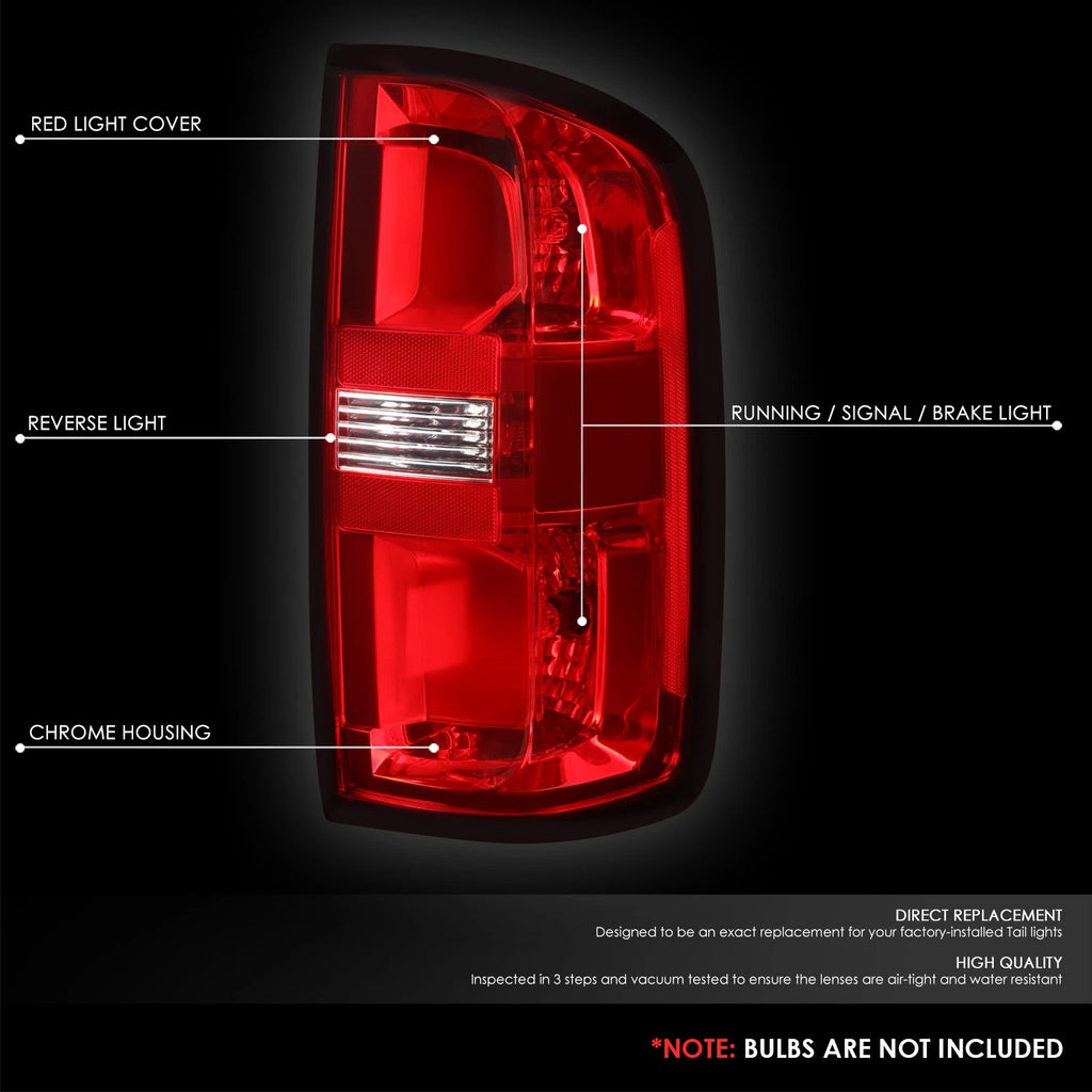 Chrome/Red Tail Brake Light for Chevy Colorado (2015–2022) - Passenger Right