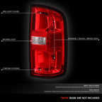 Chrome/Red Tail Brake Light for Chevy Colorado (2015–2022) - Passenger Right