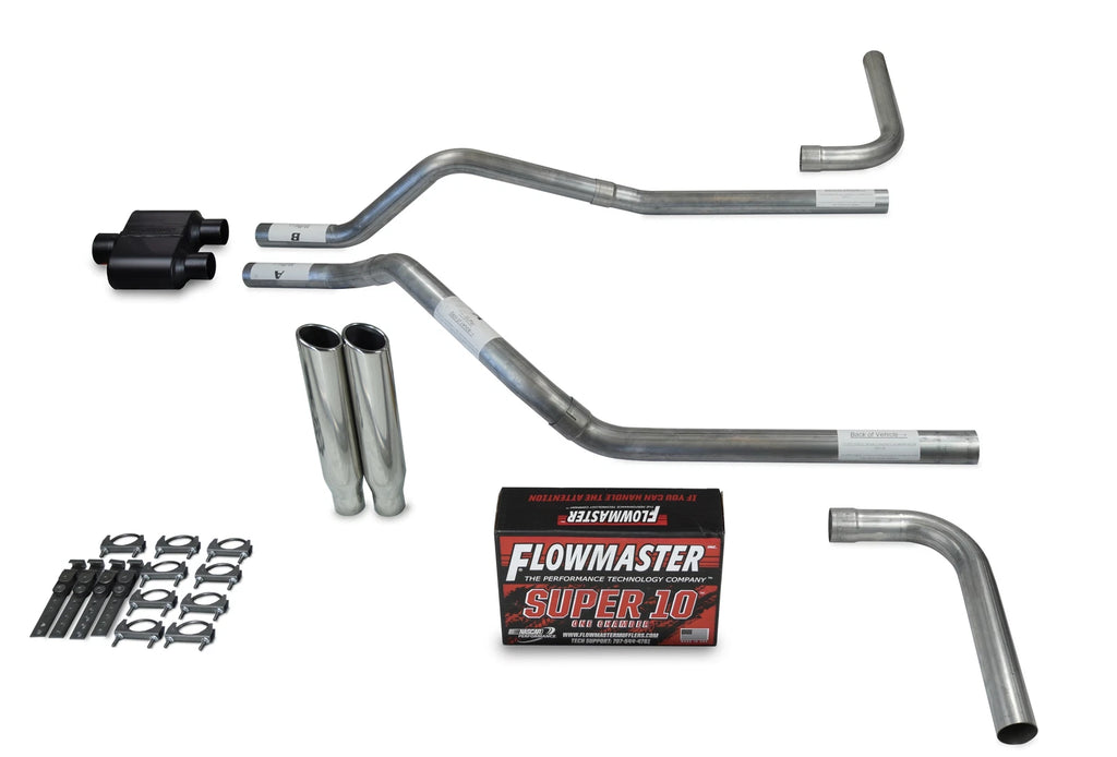 2.5" Dual Exhaust Kit for GMC Jimmy (2000–2004) - Flowmaster Super 10, Clamp Tip