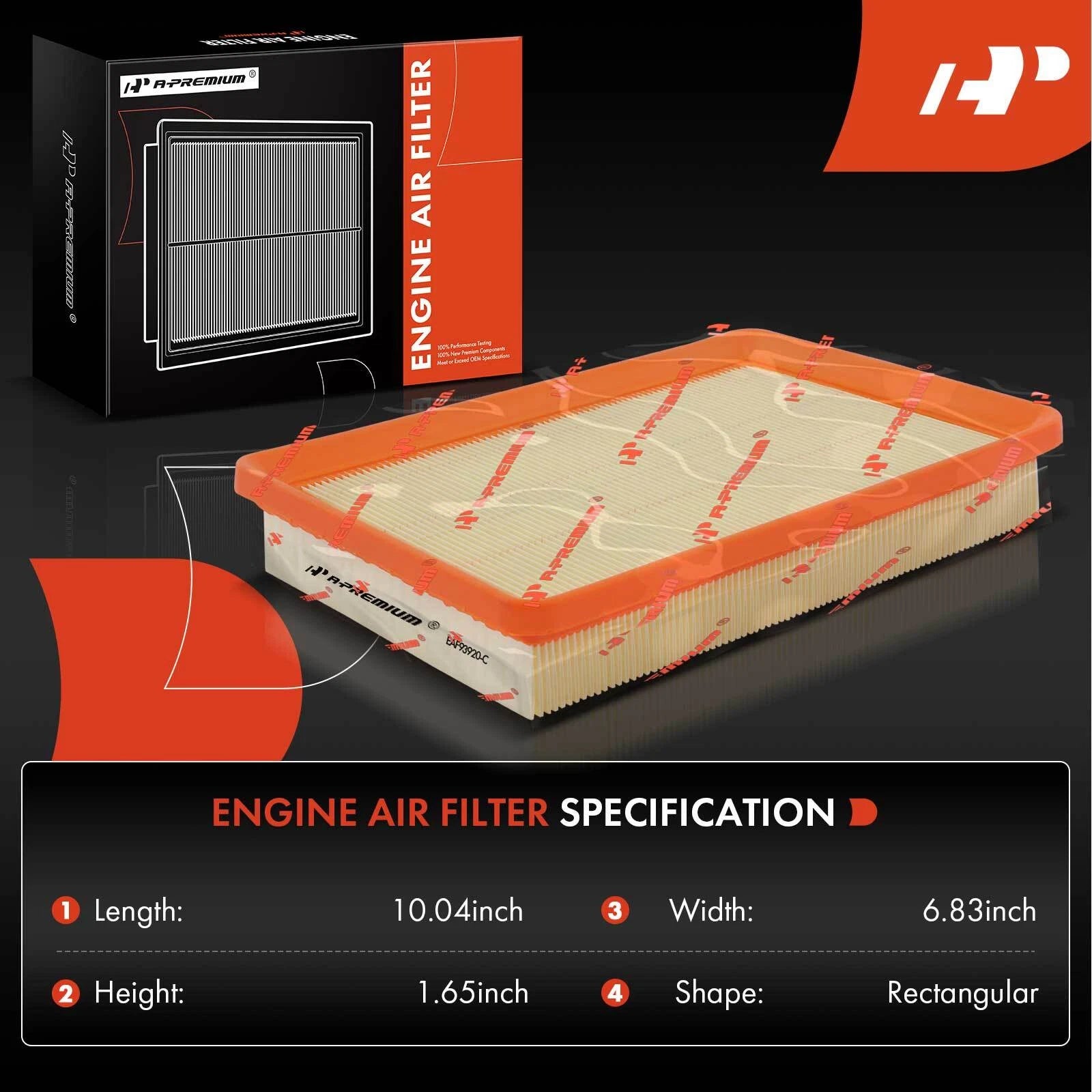 2 Engine & Cabin Air Filters for Kia Spectra (2004–2009) Spectra5 (2005–2009)