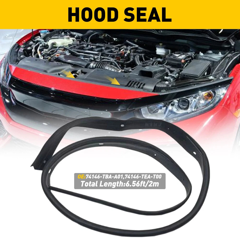 Hood Seal Gasket for Honda Civic (2016–2019) Rubber Replacement