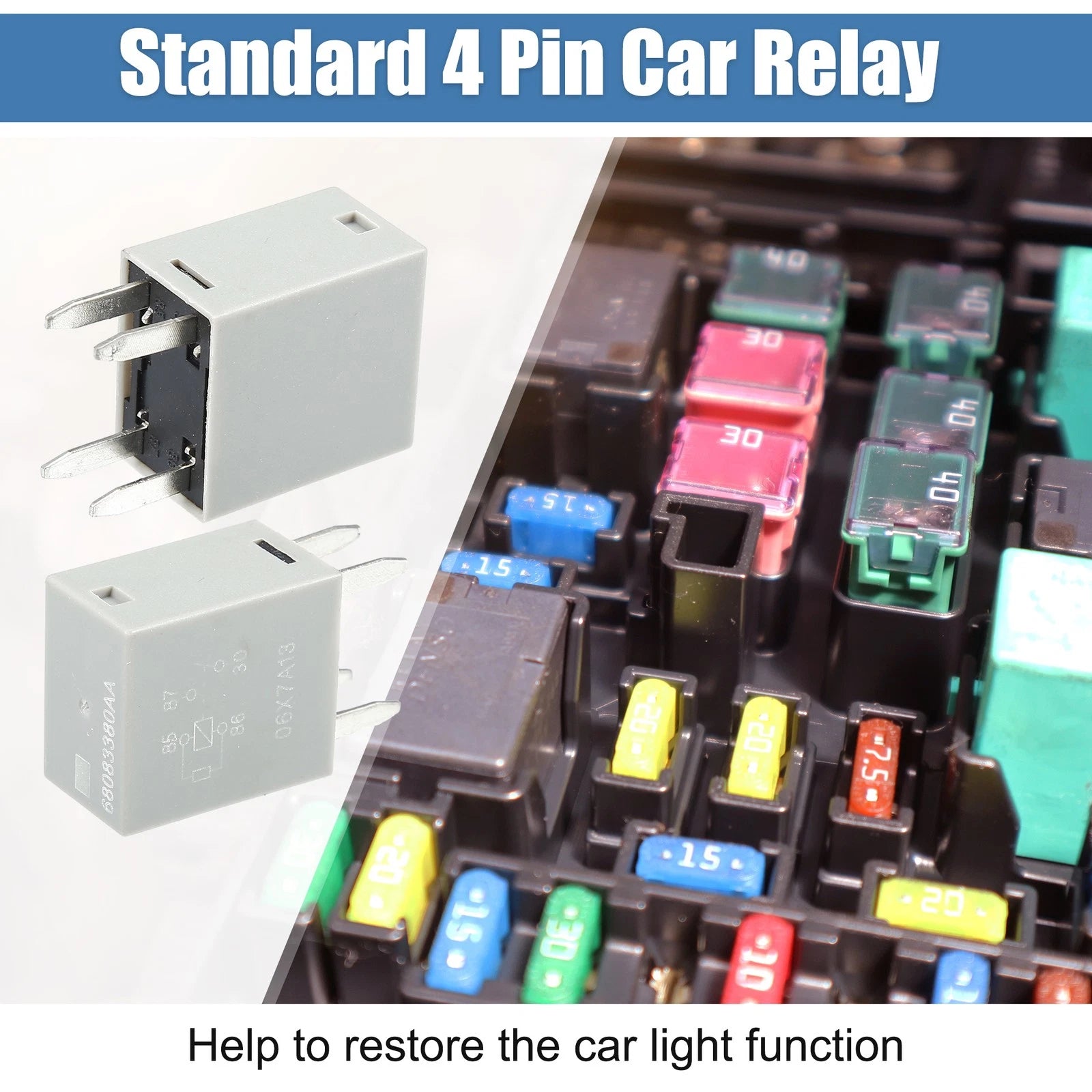 2X 4 Pin Power Relay 68083380AA 12VDC for Dodge Ram Jeep 