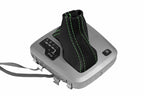 Leather Automatic Shift Boot Cover for Volvo XC90 (2003–2014) Black Green Stitch