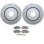 Front Brake Kit 302mm Drilled Rotors & Akebono Ceramic Pads for Chrysler Dodge Ram