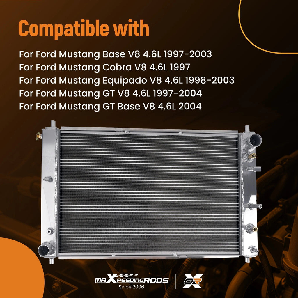 3-Row Cooling Radiator for Ford Mustang GT V8 4.6L (1997–2004)