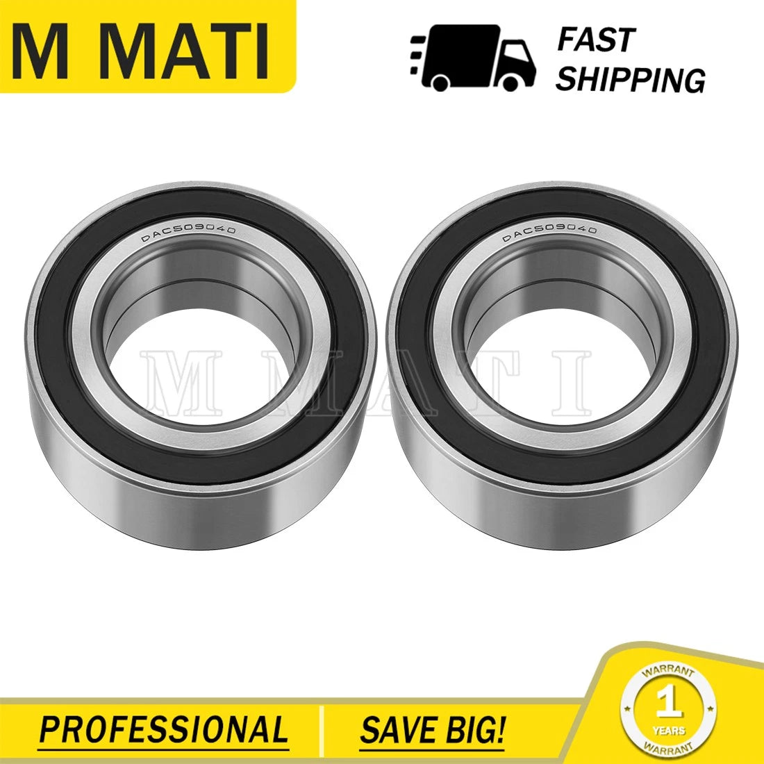 2 Front Rear Wheel Bearings for Arctic Cat Textron Wildcat XX (2018–2023) 2402-412