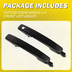 Door Handle Set for Nissan Frontier (2005â2015) Smooth Black 2-Pcs
