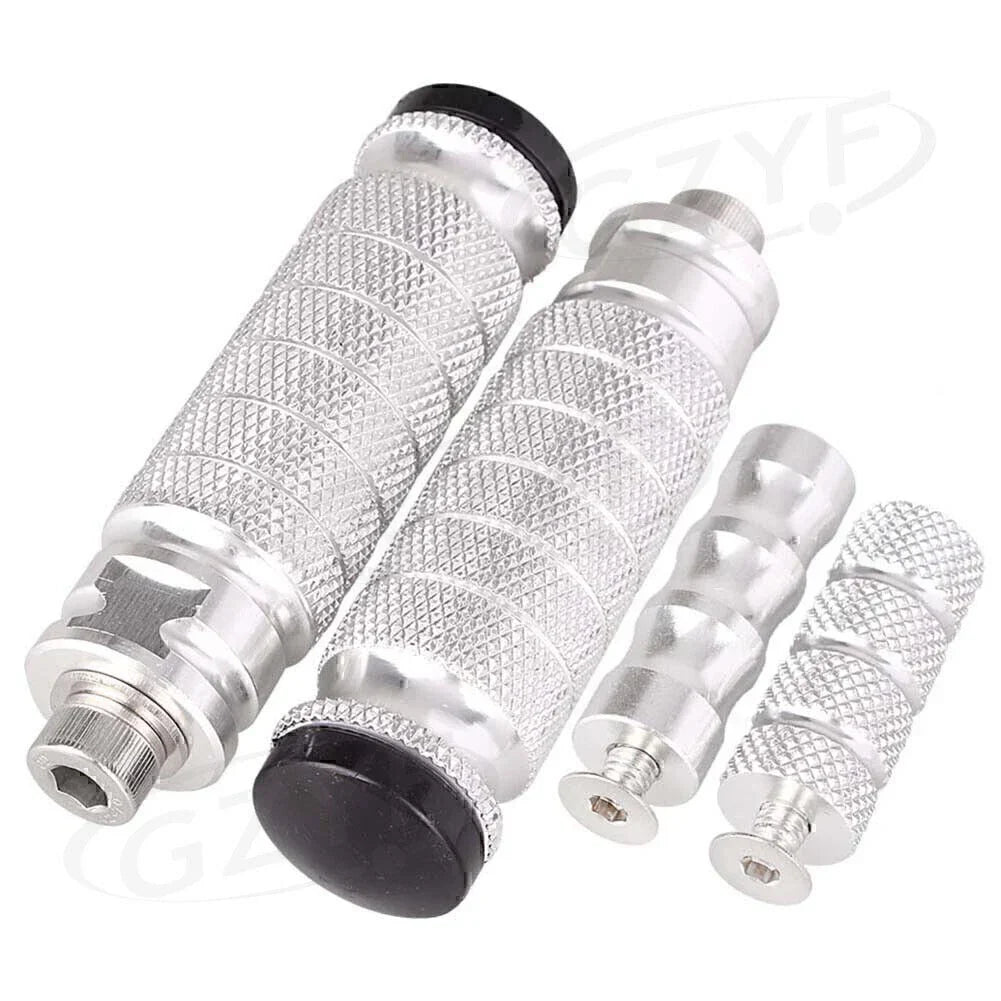 CNC Aluminum Universal Silver Rearset Footrests Foot Pegs for Cars