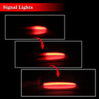 2X LED Sequential Bumper Reflector Brake Lights for Honda Civic (2017–2022)
