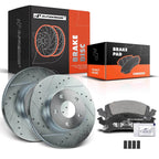 Front Drilled Brake Rotors & Ceramic Pads for Chevrolet Corsica (1987–1996)