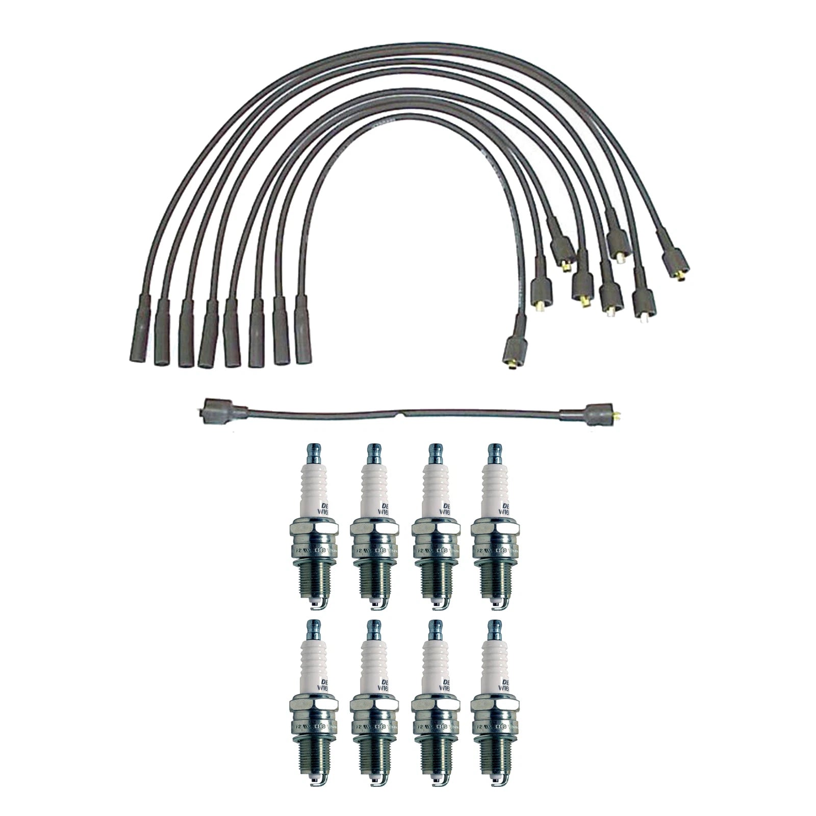 Denso Wire Set & 8 U-Groove Spark Plugs Kit for Dodge Plymouth V8