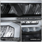 Driver Left Side Headlight for Toyota Tacoma (2020–2023) - Black Housing, Amber Corner
