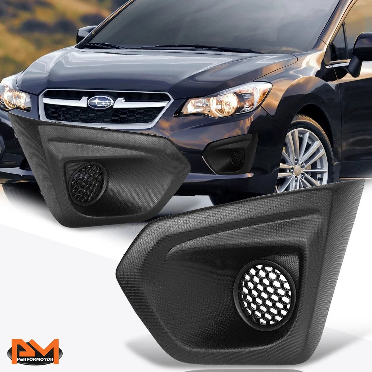 Fog Light Bezel Cover Pair for Subaru Impreza (2012–2014)