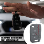 2X Silicone Key Fob Cover Case for VW (4 Buttons)