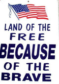 Man Cave Sign - Land of the Free Because of the Brave - USA Flag Decor