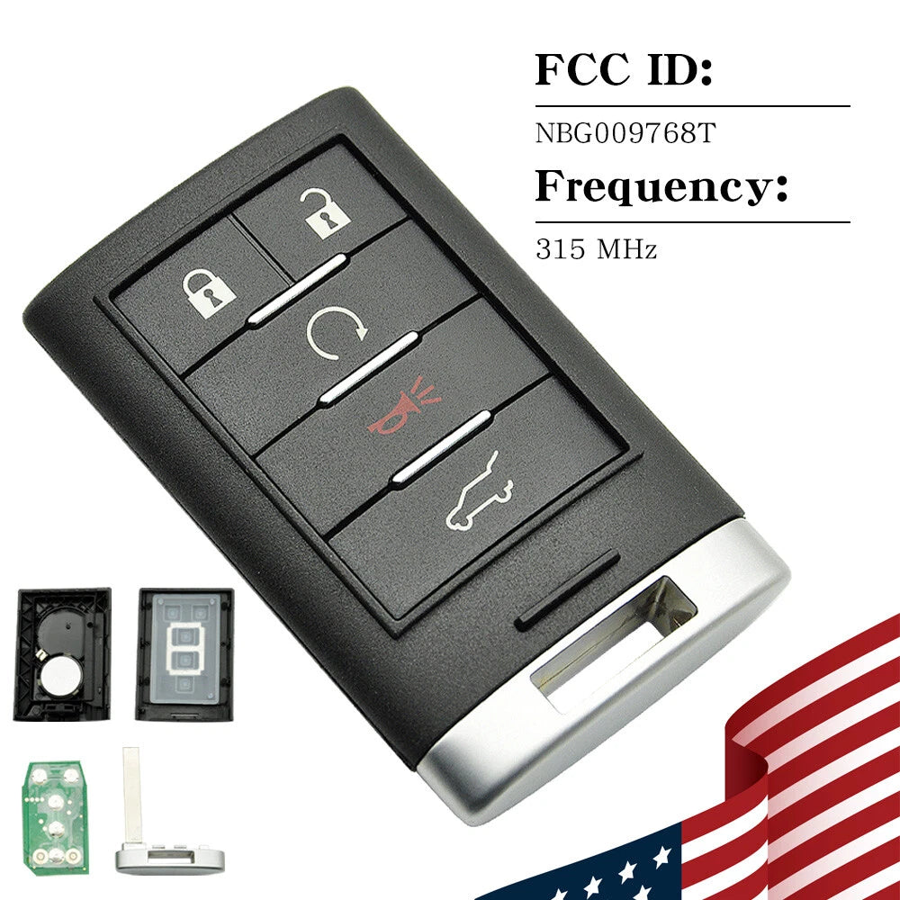 Replacement Remote Key Fob Entry for Cadillac SRX ATS XTS (2010–2015)