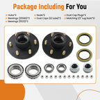 Pair Trailer Hubs for Mobile Home (6000 6 Lug 6x5.5)