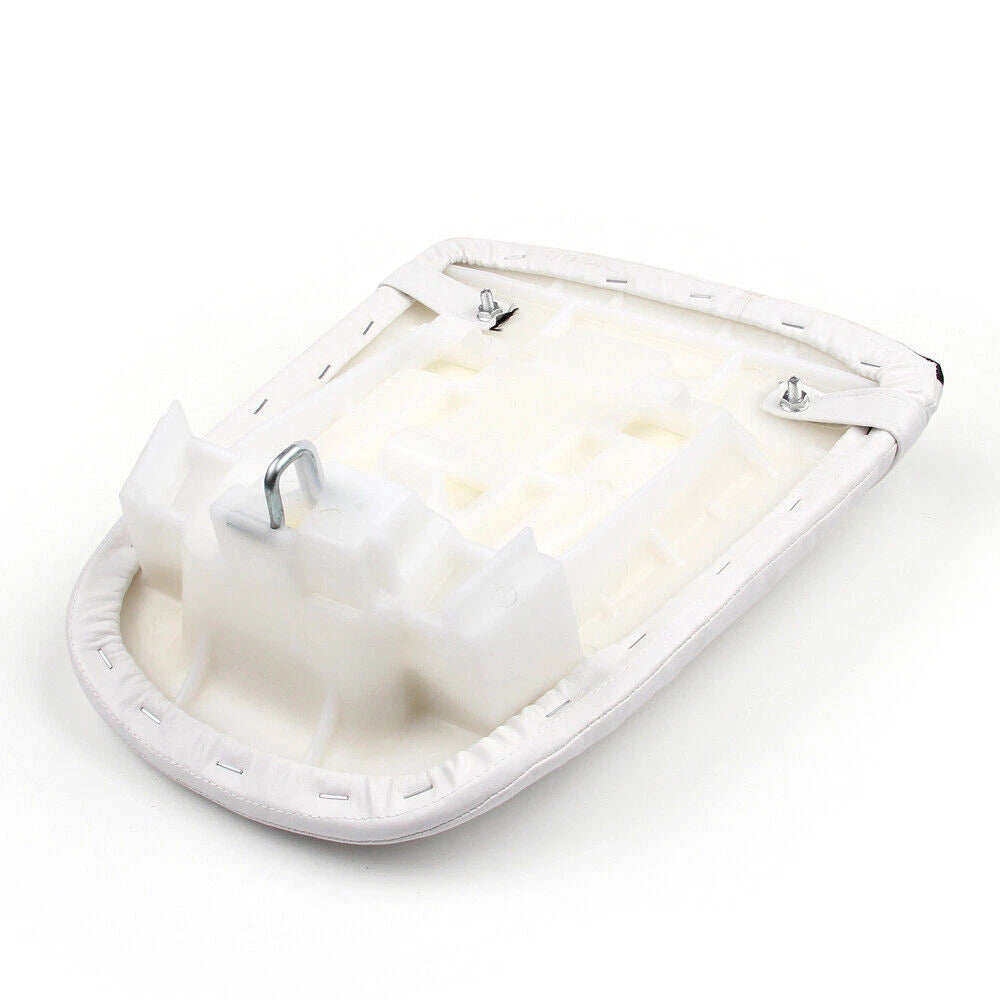 Passenger Rear Seat Leather Pillon for Honda CBR929R (2000–2001) White B