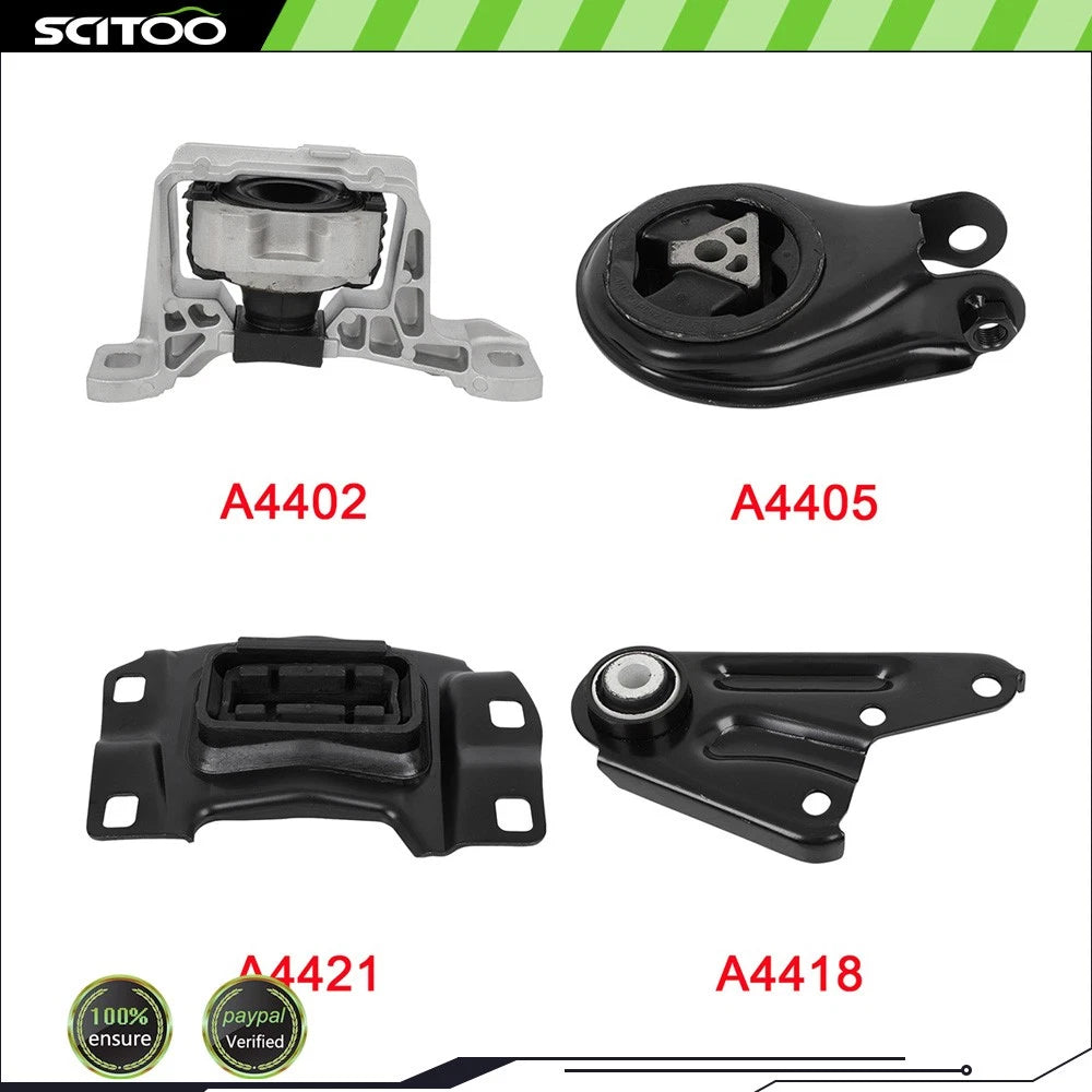 Set of 4 Engine Motor Mounts for Mazda 3 2.0L (2004–2010)