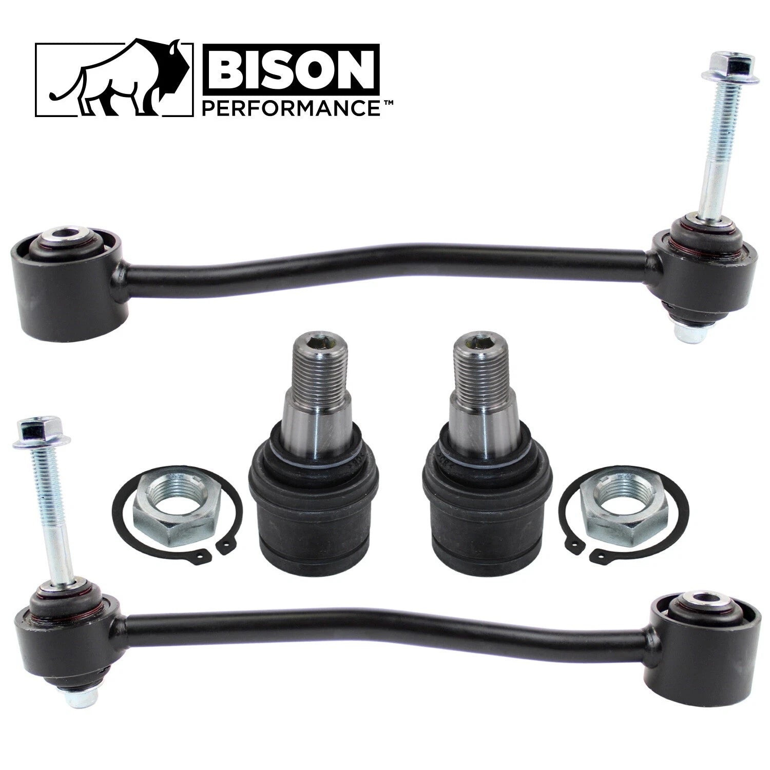 Set of 4 Front Sway Bar Links & Lower Ball Joints for Ford 4WD