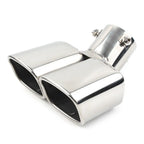 Dual Exhaust Pipe Tail Muffler Tip for Car - Chrome Throat Tailpipe