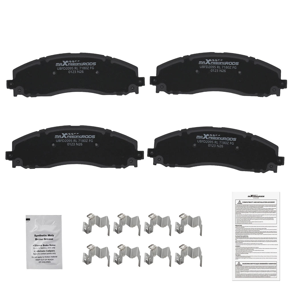 Rear Ceramic Brake Pads Kit for Ford F-250 F-350 Super Duty (2013–2022) D1691