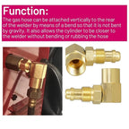 Copper 90 Degree Elbow Connector for TIG MIG Welder (AW407, CGA 032)