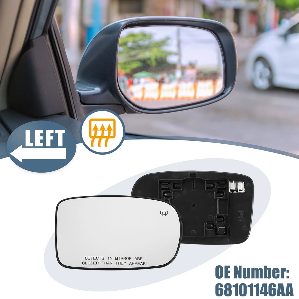 Heated Mirror Glass Right 68101146AA for Chrysler 200, Dodge Charger (2011–2021)