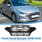 Front Upper Bumper Grille for Hyundai Elantra 2019-2020 Black