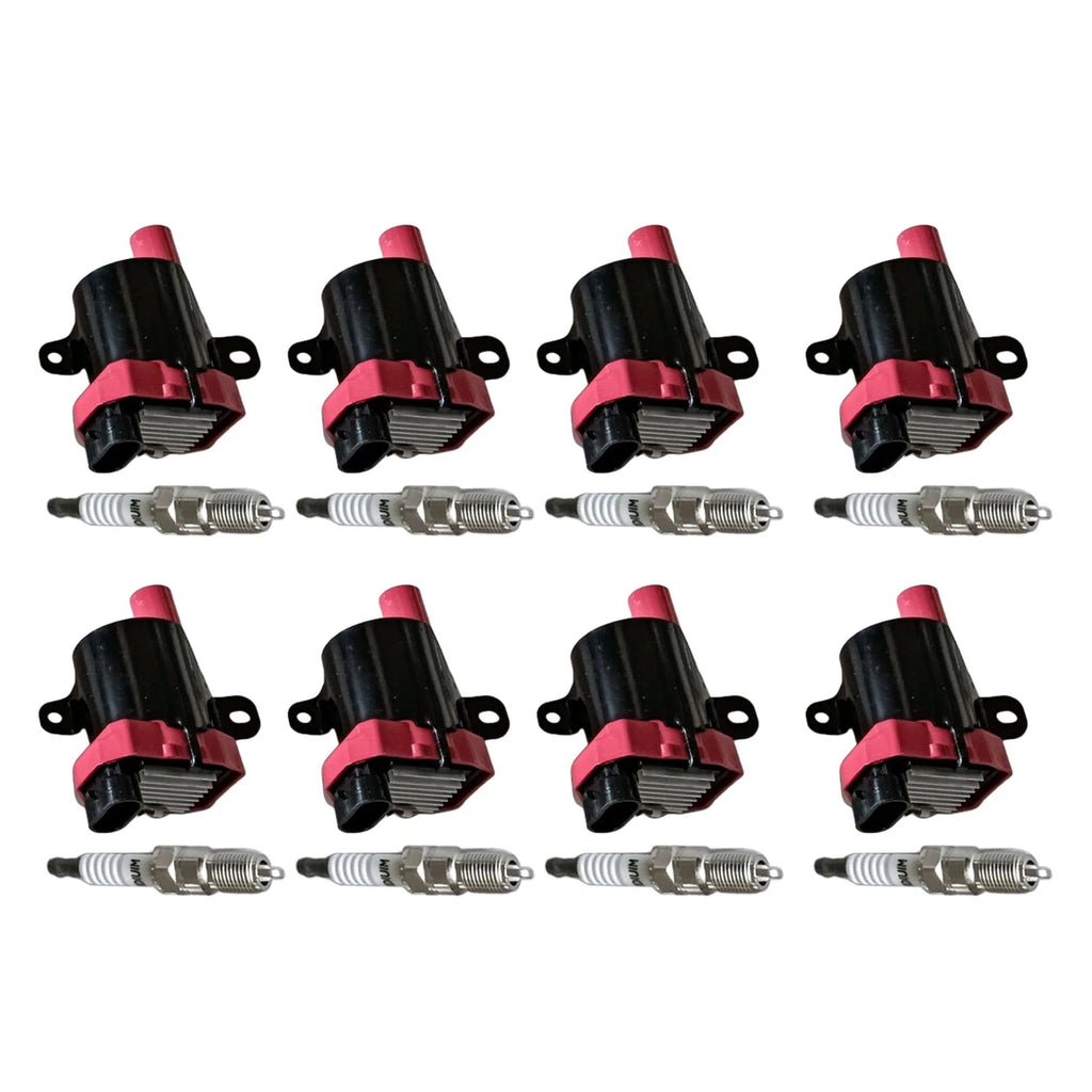 Set of 8 Ignition Coils & Iridium Spark Plugs for Chevrolet Express Silverado